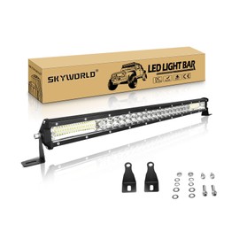 SKYWORLD 24 inch 216W LED Work Light Bar Double Row Flood Spot Combo Beam Fog Lights 6000K Offroad Driving Lamp for Trucks Car ATV SUV 4X4 4WD