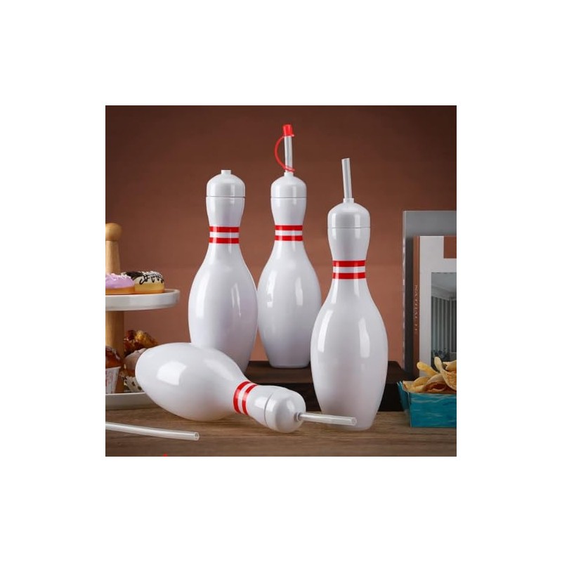 Fun Express 12 Pieces Bowling Pin Cups with Lids &
