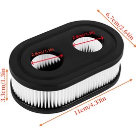 2 Pcs 593260 798452 Air Filter Cartridge, Compatible with Briggs & Stratton 593260 798452 Series Engine 4247 5432 5432k 09P00 09P702 550E 500EX 550EX 625 575EX 725EXI Mower Series Engine