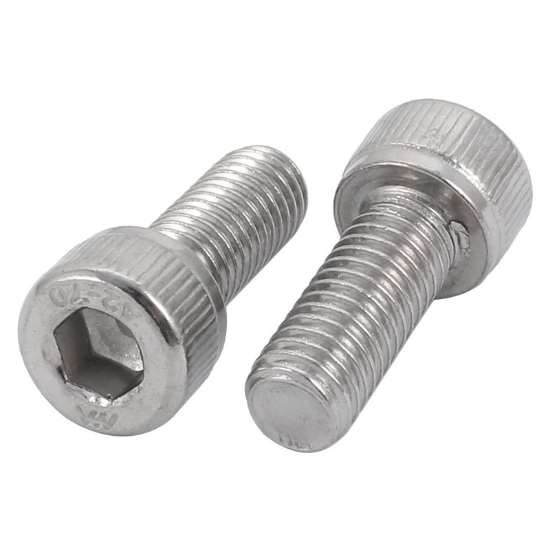 sourcing map 2 pieces screw stainless steel 304 left-hand thread