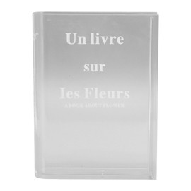 Clear Book Vase Acrylic Artistic Cultural Flavor Decorative Book Flower Vase for Floral Arrangement Home Decor White Letter