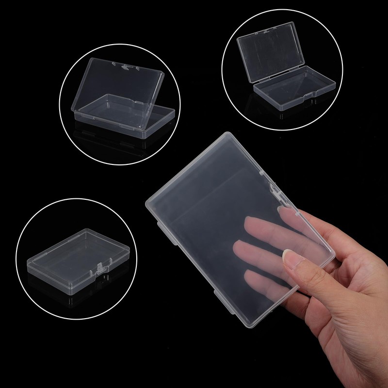 Wanmu Set of 4 Mini Plastic Clear Beads Storage Boxes,