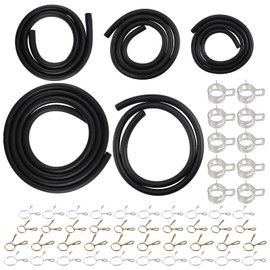 Carbhub 3 feet 1/8" 3/16" 0.22" 1/4" 5/16" ID Fuel Line Gas Tube Hose for Kawasaki EZGO Snowmobile Lawn Mowers Tractors Bike Scooter ATV Golf Cart Motorcycle/50 Clamps