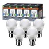 5X B22 BC Golf LED Bulbs 7W Cool White Daylight