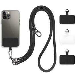UMIMO Smartphone Shoulder [3 Holders with S-Shaped Carabiner] Smartphone Strap, Outdoor, Cell Phone Strap, Cross-body Shoulder Strap, Thick, Fall Prevention, Adjustable, Compatible with All Models,