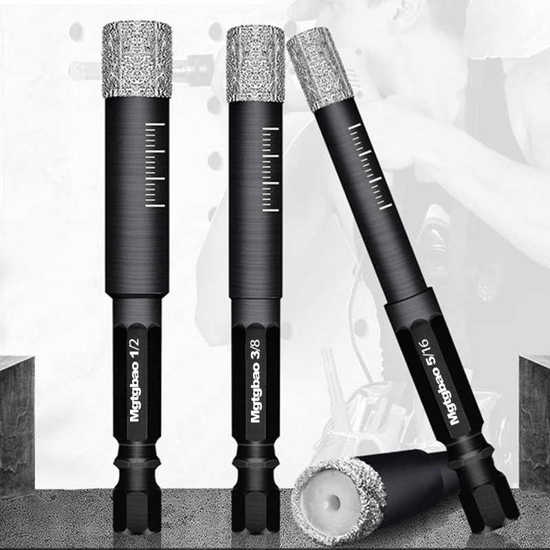 Mgtgbao 6PCS Dry Diamond Drill Bits Set, Core Drill bit