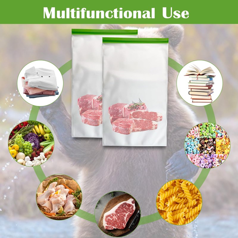 TAINESS Odor Proof Food Storage Bear Bags Reusable Zipper Barrier