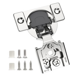 Chibery 30 Pack 1/2" Overlay 3D Soft Close Concealed Hinge for Face Frame Door, Smooth Slow Self Closing Hinges, Satin Nickel, Hidden 105° Open Angle Stainless Steel Hinge for Kitchen Cabinet Door