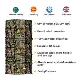 JOEYOUNG 3D Face Sun Mask, Neck Gaiter, Headwear, Magic Scarf, Balaclava, Bandana, Face Mask, Hunting, Running, Motorcycle