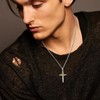 PCTJYFU Cross Necklace for Men Sterling Silver Cross Pendant with