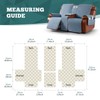 Ruaozz Waterproof Loveseat Recliner Cover with Console Non-Slip Reclining Couch