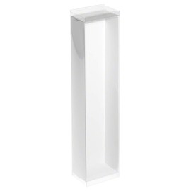 DollSafe Clear Folding Display Box with White Liners and White Elastic Stabilizers for 11-12 inch Fashion Doll, 3" W x 2" D x 12.5" H, Pack of 2