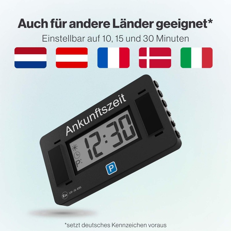 Parkwächter V2 Electronic Parking Disc with Approval for Car -