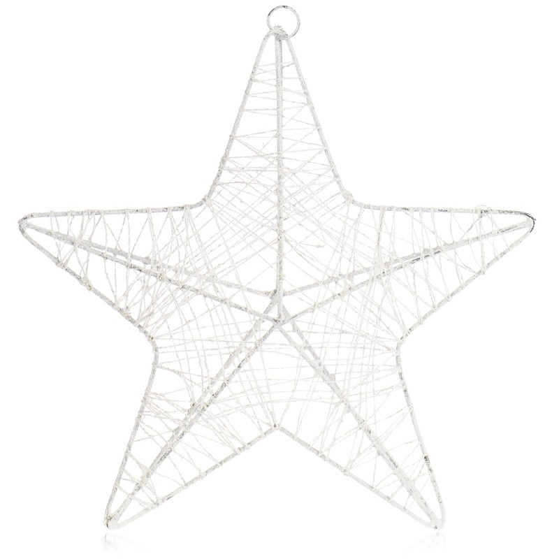 com-four® Decorative Christmas Star, Christmas Star Decoration for Hanging, Metal