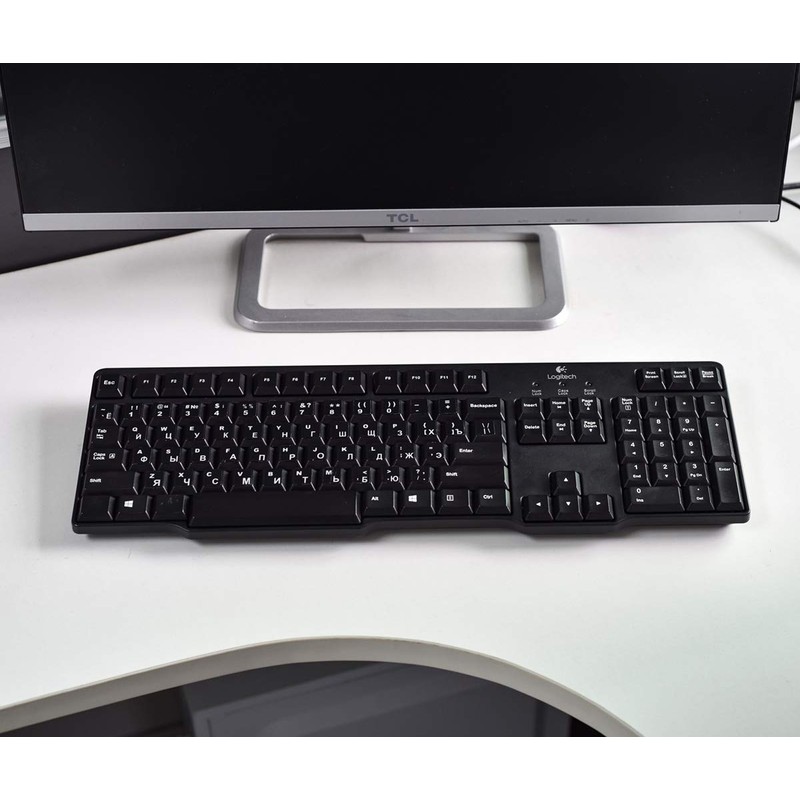 2PCS Russian Keyboard Stickers, Russian-Englsih Keyboard Letters Replacement Stickers White