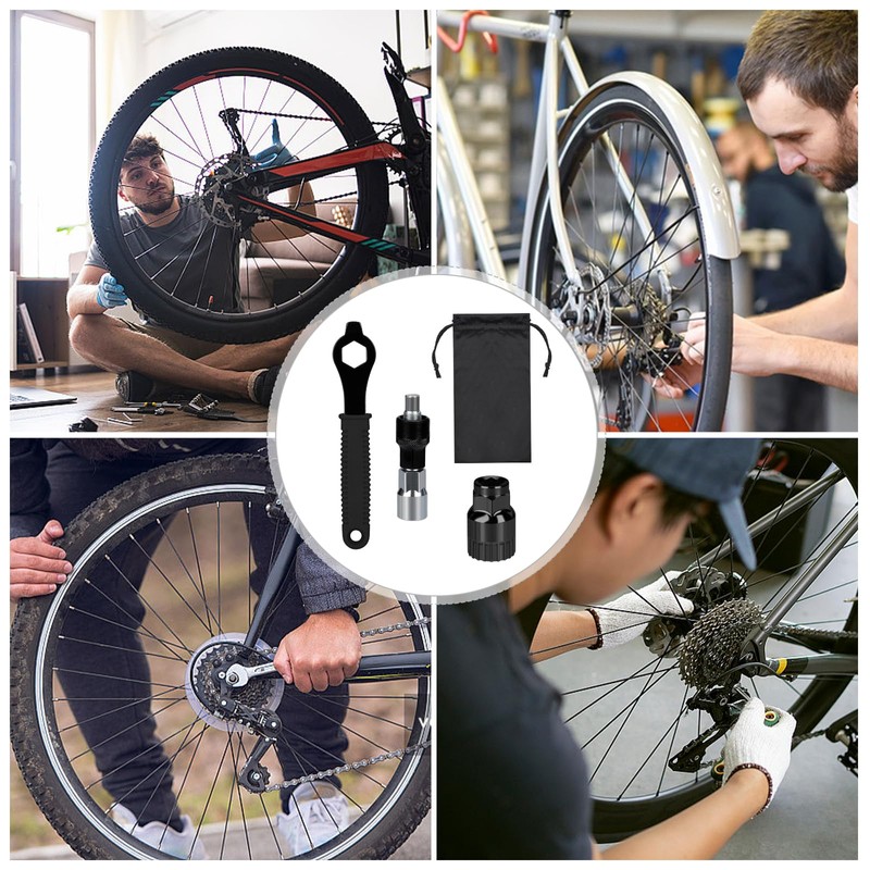 QMLING Bicycle Crank Extractor Puller, Bike Crank Removal Tool Set,
