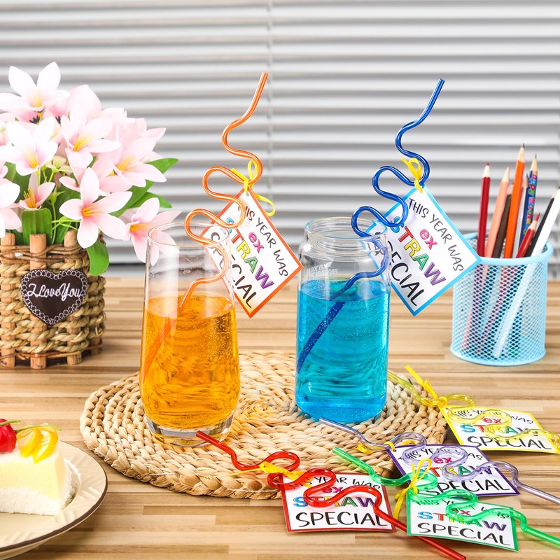 FillTouch 36 Pack Silly Straws End of the Year Gifts