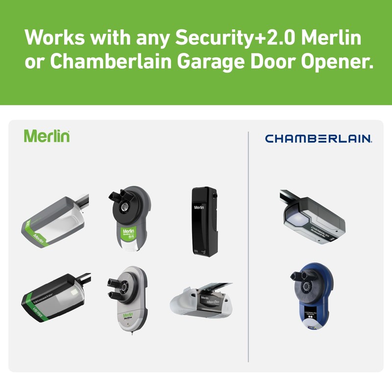 Merlin E840M Wireless Keypad Garage Door Opener, Security+ 2.0 Keyless