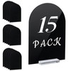 15 Pack Black Arch Acrylic Signs Blank with Stand for
