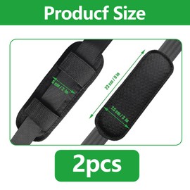 ANBOO 2 Pack Shoulder Strap Pads for Bags - Black Removable Non-Slip Cushion Pads (7.5x22cm) for Backpacks, Luggage, Guitar Straps - Pressure Relief & Comfort