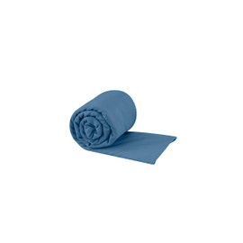 Sea to Summit - Pocket Microfibre Towel L- Bath Towel - Tiny Pack Size - Ultra Absorbent & Quick Dry - Whisper Light - Hang Loop & Case - For Backpacking - 60 x 120cm - Moonlight Blue - 112g