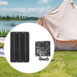 Qianly Solar Power Fan Chicken Coop Fan Waterproof Keep Air Circulation Air Circulation Fan Ventilation Fan for Greenhouse Shed