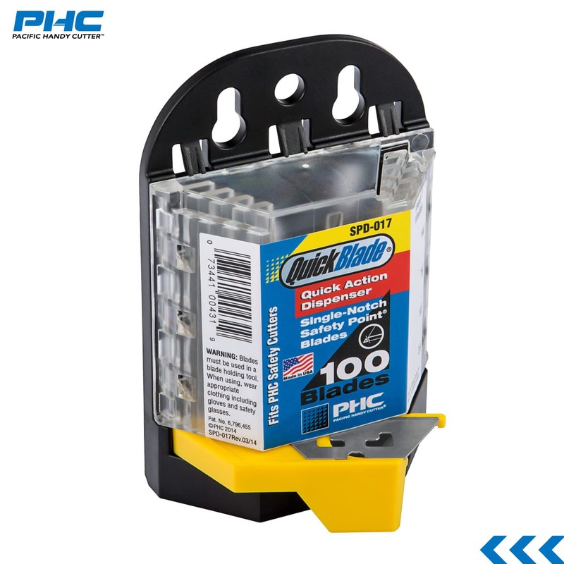 Pacific Handy Cutter SPD-017 Safety Point Blade Dispenser with 100