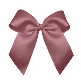 WD2U Girls Large 6" Grosgrain Knotted Hair Bow with Tails on Alligator Clip (Mauve Pink)