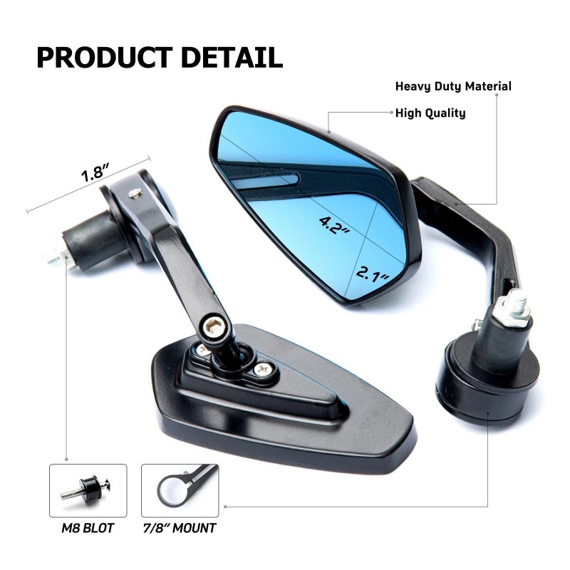 GOODFITMENT Motorcycle Folding 7/8" Bar End Side Mirrors For Harley