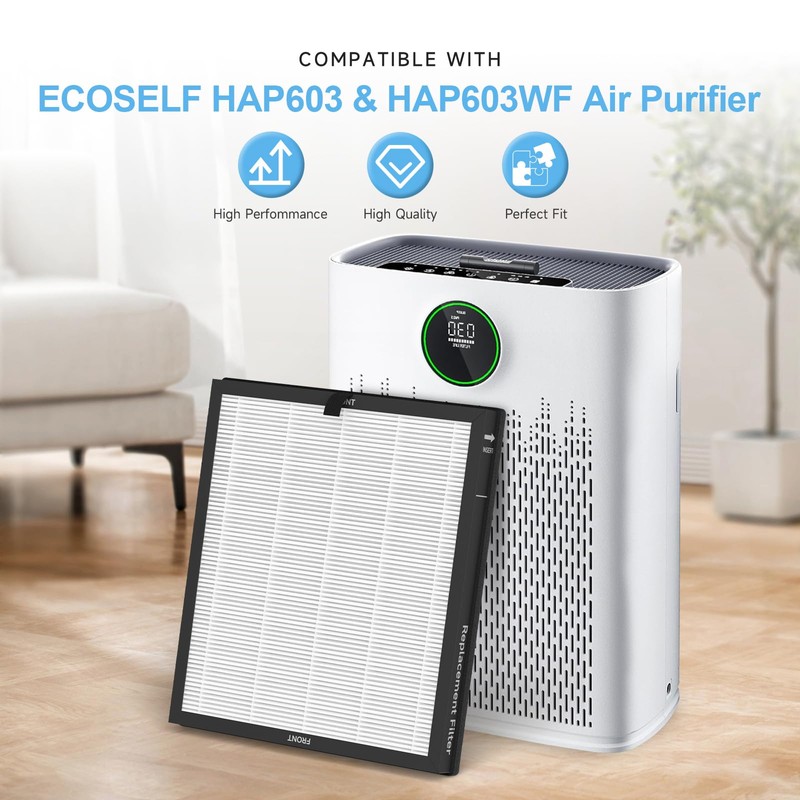 4 Pack HAP603 Replacement Filter Compatible with ECOSELF HAP603 /