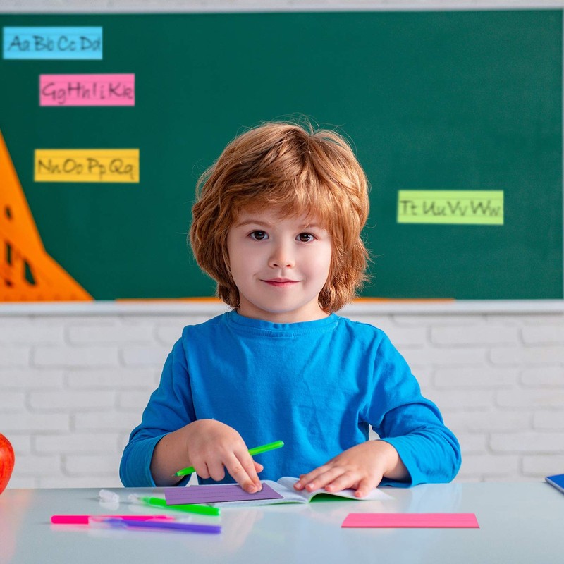 150 Sheets Sentence Strips Ruled Rainbow Sentence Learning Strips for