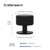 goldenwarm 5 Pack Black Drawer Knobs, Knurled Matte Black Cupboard