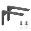 Ouvin Heavy Duty Shelf Brackets 6 inch 2 Pack Wall