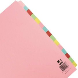 15-Part Subject Divider Multi-Punched A4 + Free OS Smart Choice Highlighter (Random Colour)
