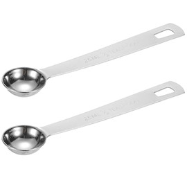 PATIKIL 2pcs 2.5ml Tablespoon Measuring Spoon, 1/2 Tbsp Measuring Spoon Stainless Steel Individual Measure Scooper Only for Ground Coffee Loose Tea Powder