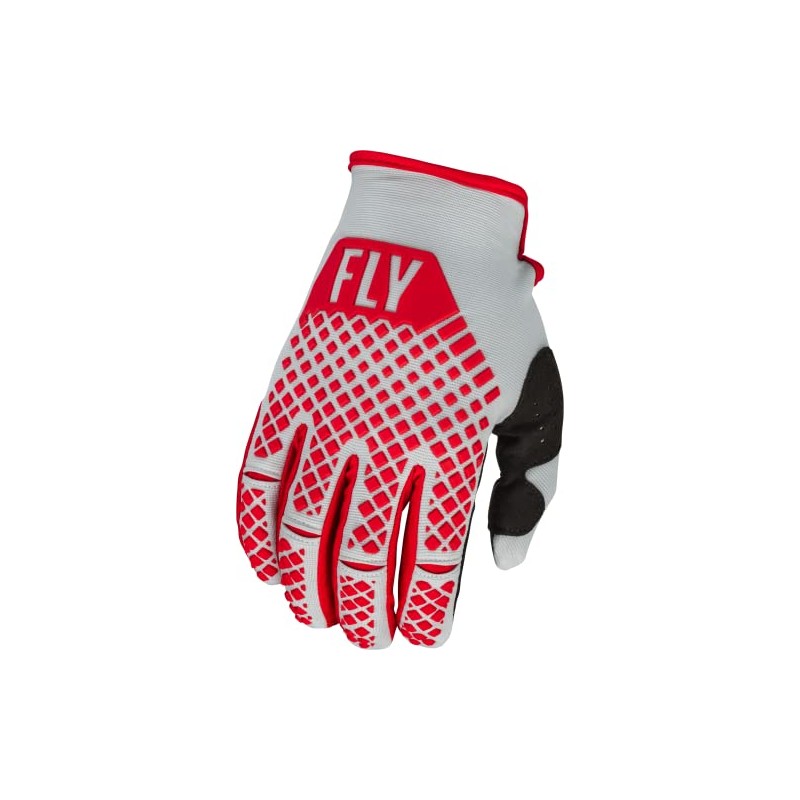 Fly Racing 2023 Adult Kinetic Gloves (Red/Grey, X-Small)