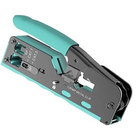 Blyxon RJ45 Pass Through Crimp Tool, Ethernet Crimping Tool Kit, All-in-one Crimper for Cat8 Cat7 Cat6 Cat5 8P RJ45 6P RJ11/12 Connectors