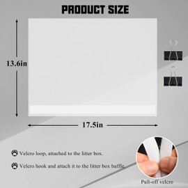 3 Pack Cat Litter Box Pee Shields,Easy Clean Anti-Splashing kitty litter box enclosure, Litter Pan Pee Shields, Keep Mess Litter Box Urine Splash Guard (L)