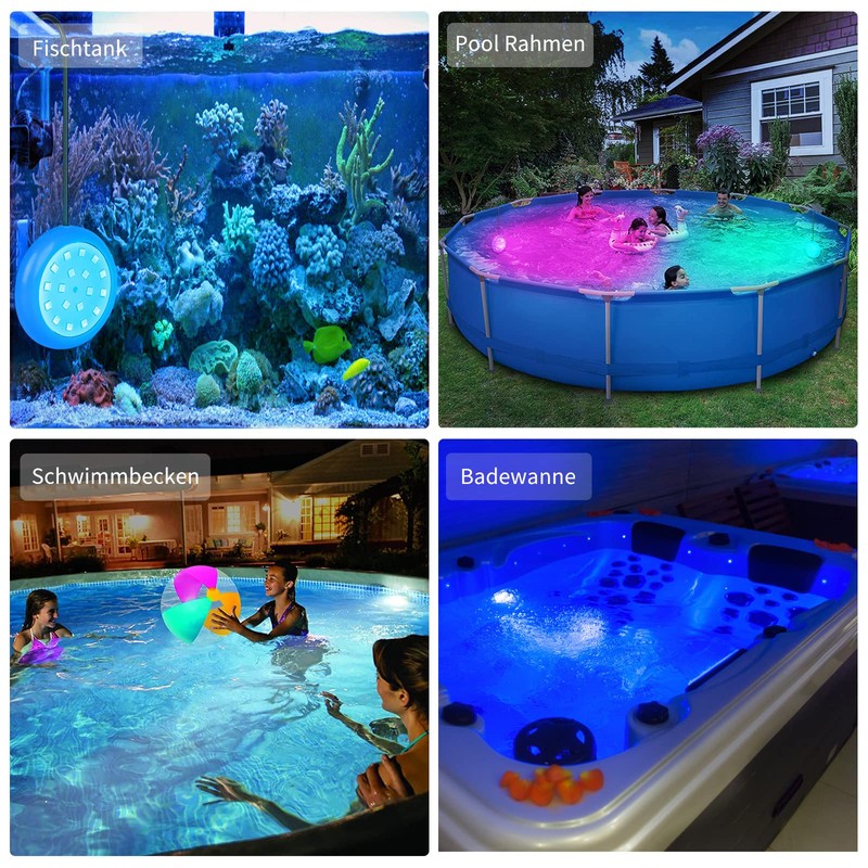 COOLWEST LED Pool Lighting 10 W, RGB Pool Lighting Underwater