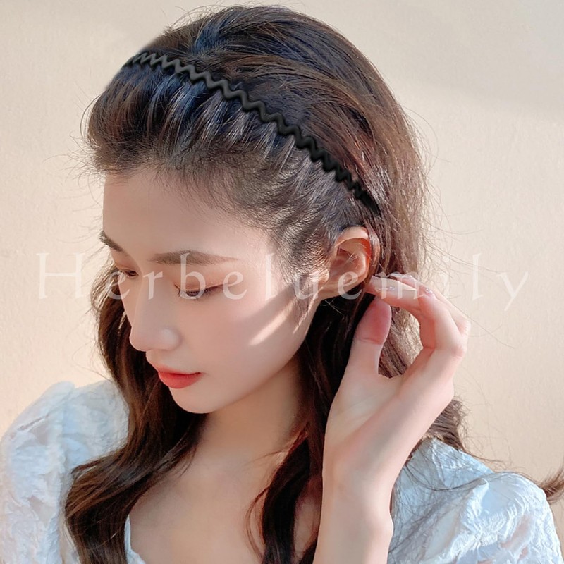 Herbeluemily HM-0094-R01-BK Headband with Comb, Bangs Clip, Men's, Women's, Skin