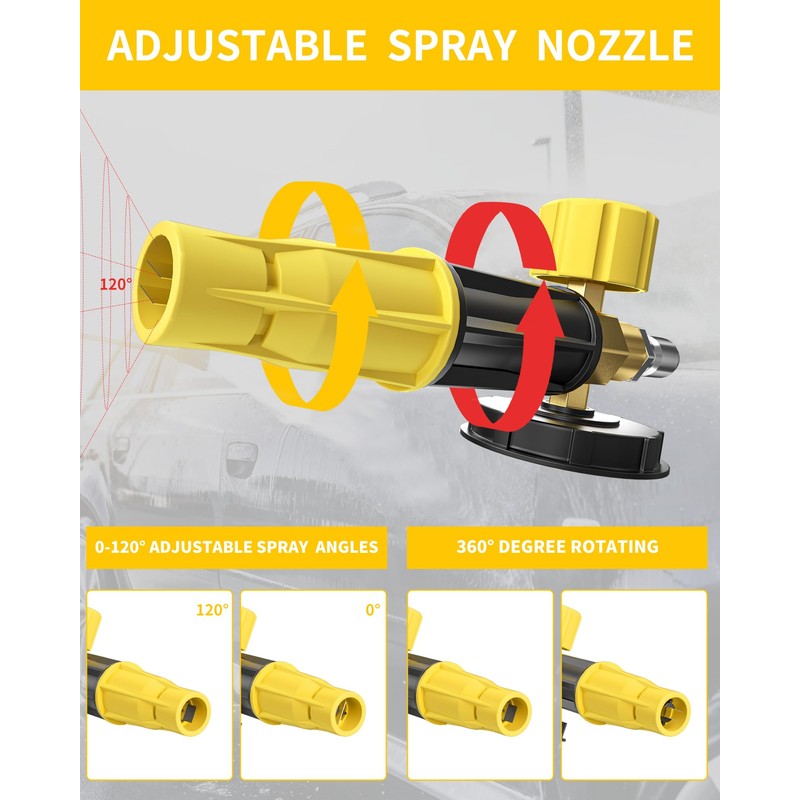 POHIR 5000 PSI Pressure Washer Gun with Cannon, Power Washer