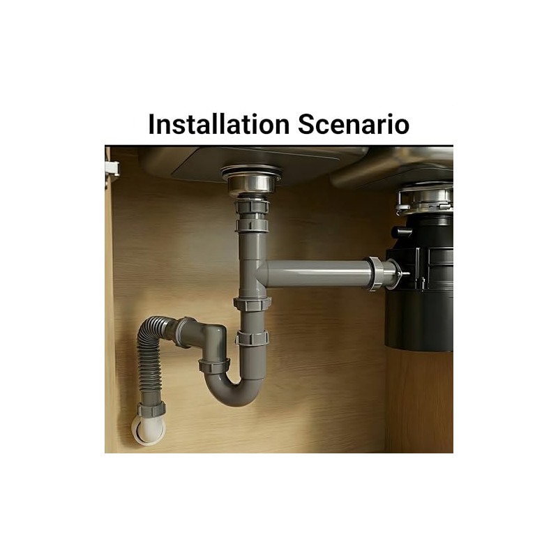 Garbage Disposal Installation Kit, Complete Kitchen Sink Drain Pipe Kit