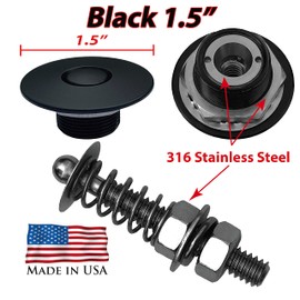 Black 1.5" & 2" Stud Quick Release Latch Hood Pin Made in USA