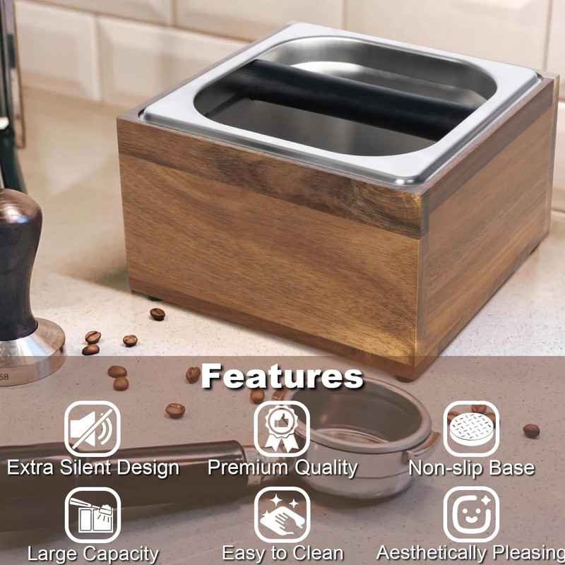 Knock Box Espresso - Coffee Knock Box and Tamp Station