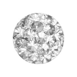 PIERCINGLINE Universal Screw Ball | Special Crystals + Epoxy | Piercing Attachments Ball Replacement | Choice of Colours and Sizes, Titanium Titanium Epoxy resin