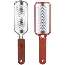 2 Pieces Colossal Foot Rasp Foot Files Callus Remover Foot Scrubber, Stainless Steel Feet Grater Heel File Foot Pedicure Tools for Dry Cracked Heels