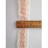Lace Trim Natural Beading Lace Trim with Peach Ribbon, 1.5