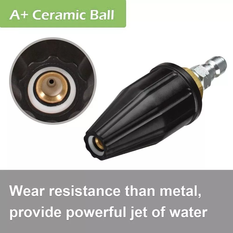 YAMATIC Pressure Washer Turbo Nozzle for Hot Water 360° Rotating