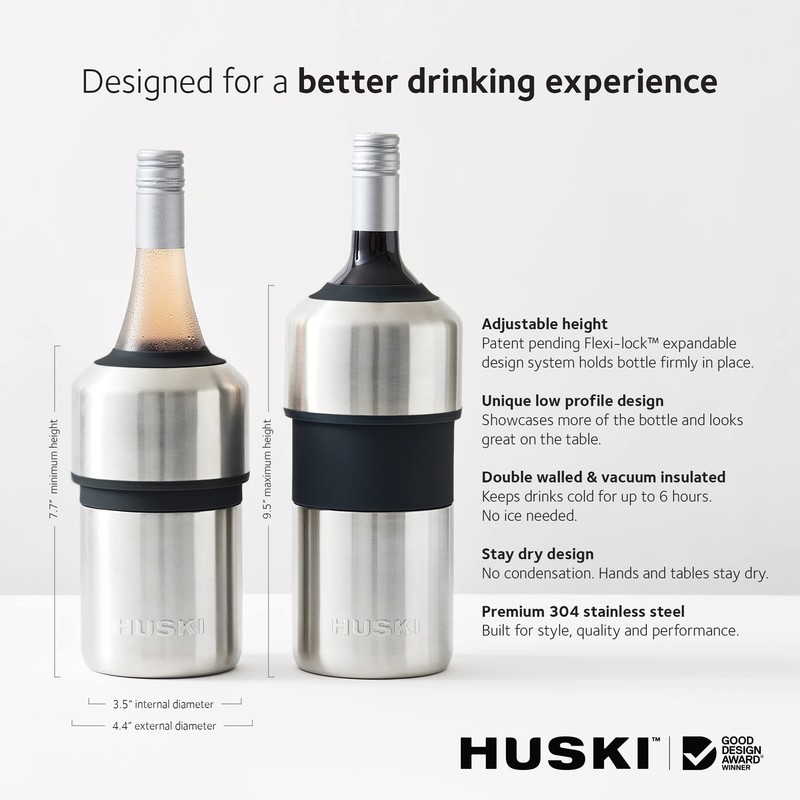 Huski Wine Chiller | Award Winning Iceless Design | Keeps
