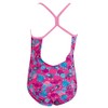 Zoggs Girl's Miss Zoggy Fly Back Swimming Costume - Pink/Multicoloured,